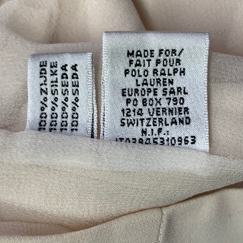 RALPH LAUREN Size 6 Cream Silk Wide Leg Dress Pants