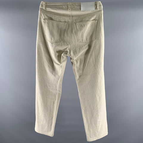 RÓHE Size 30 Cream Tan Hemp Cotton Button Fly Jeans