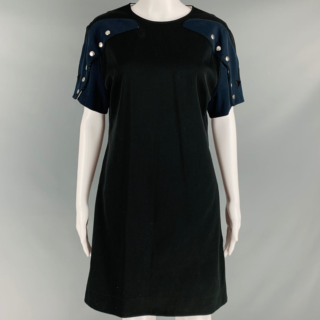 CALVIN KLEIN 205W39NYC Size Black Navy Cotton Color Block Shift Dress