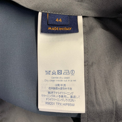 LOUIS VUITTON Size 36 Grey Twill Cotton Flat Front Tapered Dress Pants