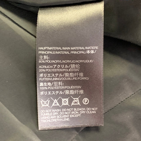 Y-3 Size M Grey Black Shaggy Faux Fur Double Breasted Cocoon Cape Vest