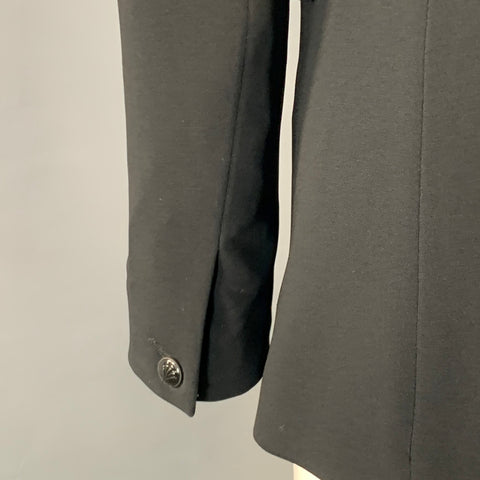 RAG & BONE Size 2 Black Crepe Two Tone Lambskin Jacket Blazer