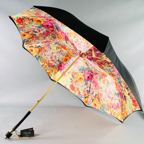PASSOTI Black Multi Color Floral Umbrella