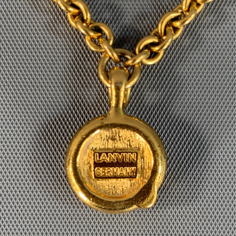 LANVIN Gold Shimmer Metallic Charm Bracelet