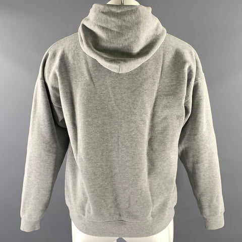 SANDRO Size S Grey New Order Cotton Blend Hoodie Sweatshirt