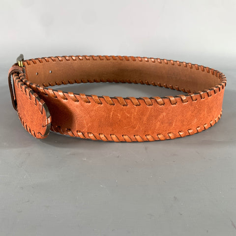LAUREN by RALPH LAUREN Size S Tan Woven Leather Belt
