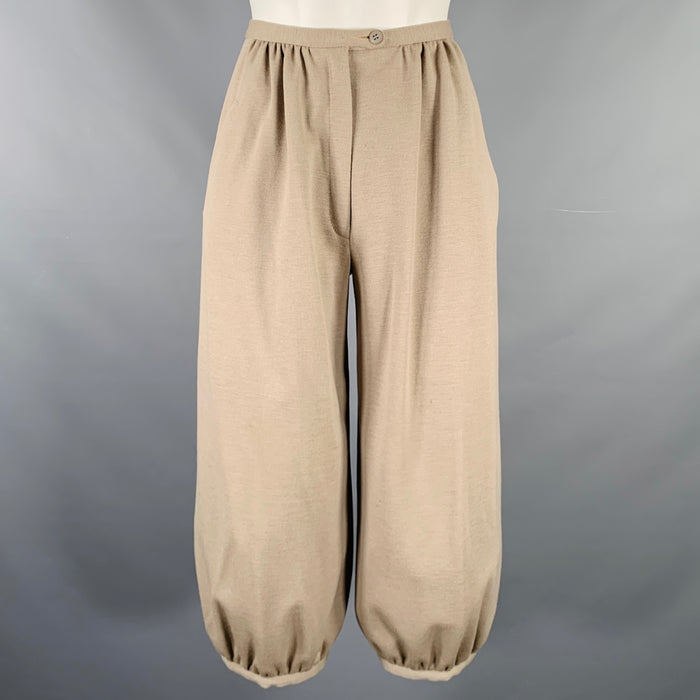 SONIA RYKIEL Size S Grey Taupe Wool Cropped Casual Pants