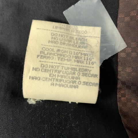 ERMENEGILDO ZEGNA Size L Black Viscose Silk Blend Pointed Collar Jacket