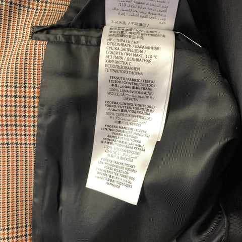 ALEXANDER MCQUEEN Chest Size 40 Size 40 Brown Black Glen Check Cotton Jacket