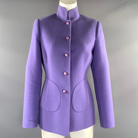 CARLISLE Size 4 Purple Lavender Wool Blend Jacket Indoor Blazer