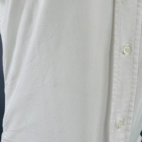 GANT Size S White Cotton Oxford One Pocket Short Sleeve Shirt