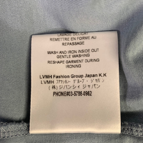 GIVENCHY Size XL Blue Cotton Logo Crew Neck T-shirt