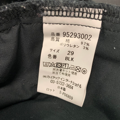 LIDEAL Size 29 Black Corduroy Cuffed Casual Pants