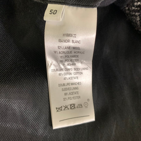 AMI by ALEXANDRE MATTIUSSI Size 40 Grey Black Herringbone Wool Blend Coat