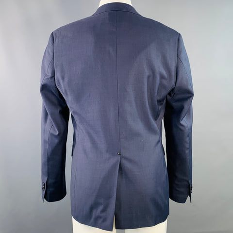 G-STAR Size 40 CL Core 2 Navy Black Wool Blend Notch Lapel Sport Coat