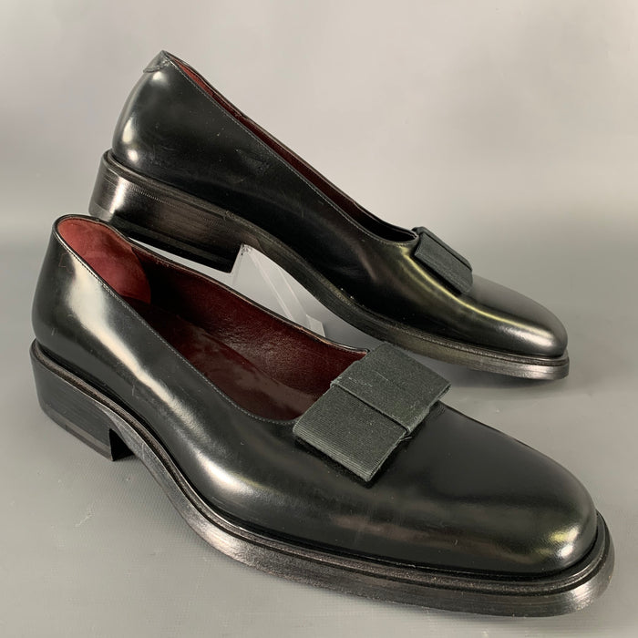 GUCCI Size 9.5 Black Leather Loafer Loafers