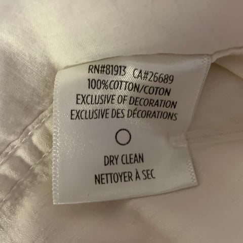ROBERT GRAHAM Size XL Cream Bedded Tuxedo Cotton Long Sleeve Shirt