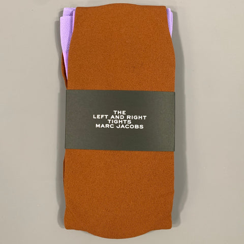 MARC JACOBS Size One Size Brown Purple Polymaide Color Block Leggings Leggings