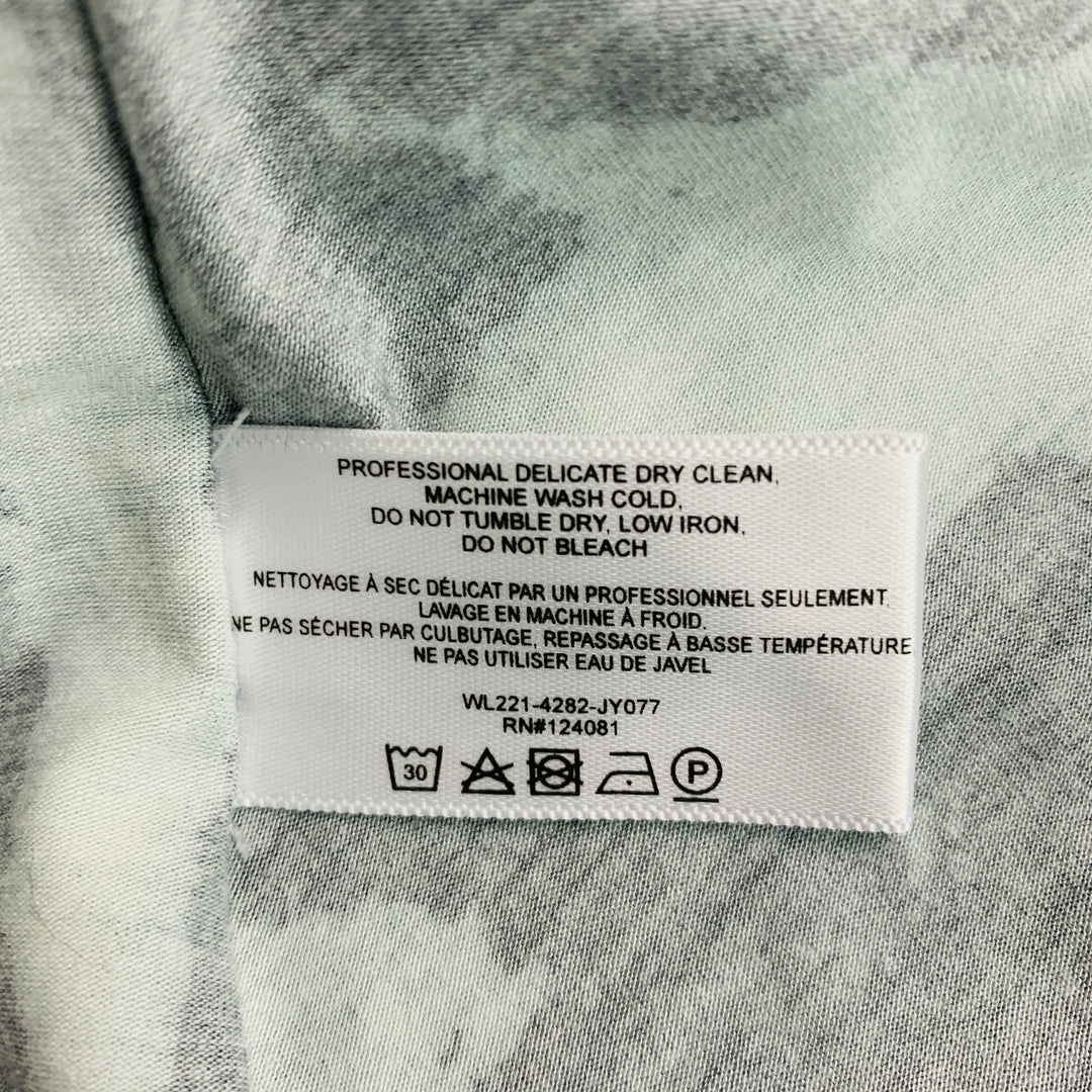 PROENZA SCHOULER Size XS Black Green Rayon Blend Marbled Casual Top