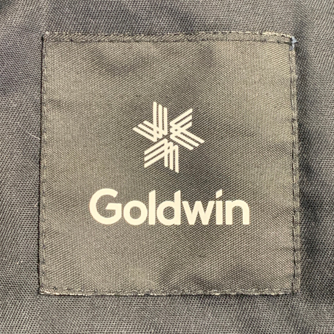 GOLDWIN Size L Navy Twill Nylon Blend Drawstring Casual Pants