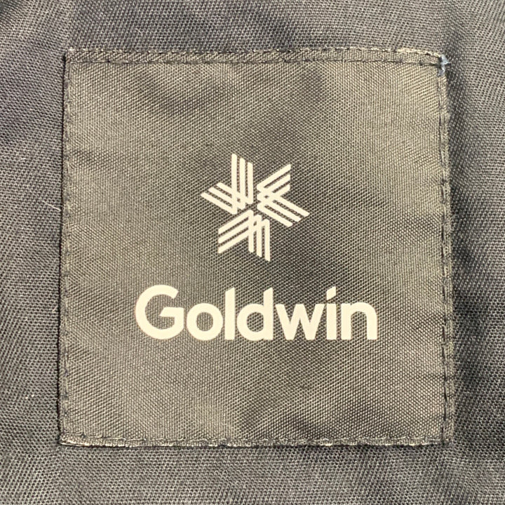 GOLDWIN Size L Navy Twill Nylon Blend Drawstring Casual Pants