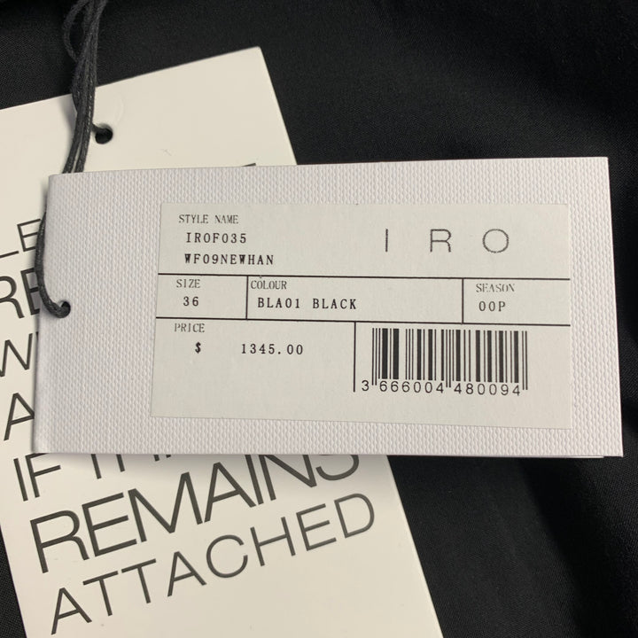 IRO 2022 Size 0 Black Lambskin Leather Biker Jacket