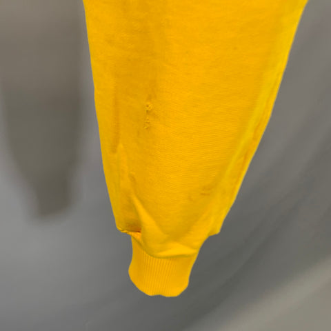 ETUDES Size L Yellow Black Stars Cotton Elastic Waistband Casual Pants