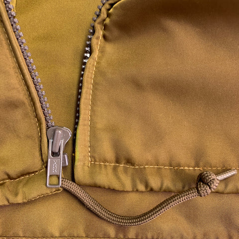PRADA Size M Bronze Nylon Hooded Zip Up Jacket