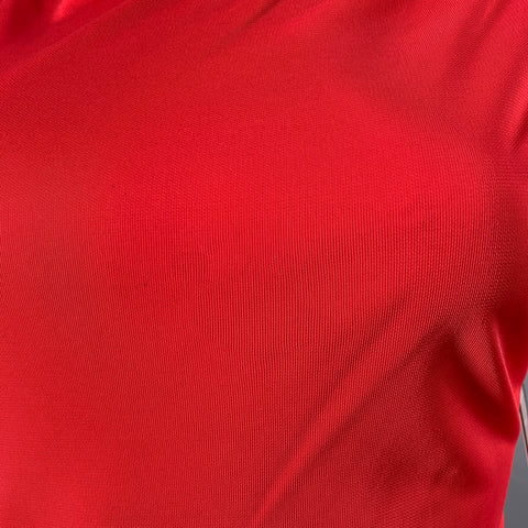 VIVIENNE WESTWOOD Robe longue froncée à manches longues en viscose rouge Taille XS