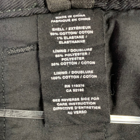HELMUT LANG Size 32 Black Twill Cotton Blend Pleated Casual Pants