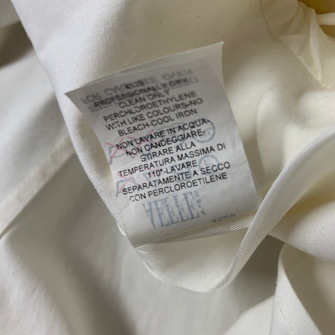 MOSCHINO Size S White Cotton Blend Jacket