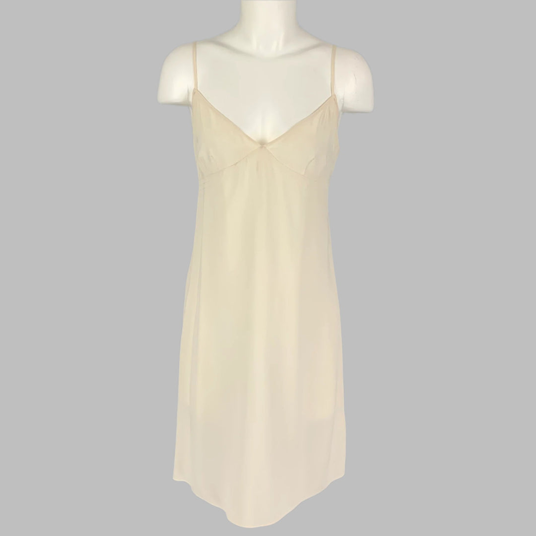 TWELFTH STREET Size S Cream Silk Slip Dress TWELFTH STREET Size S Cream Silk Slip Dress