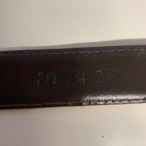 NO BRAND Brown Cognac Alligator Leather Belt