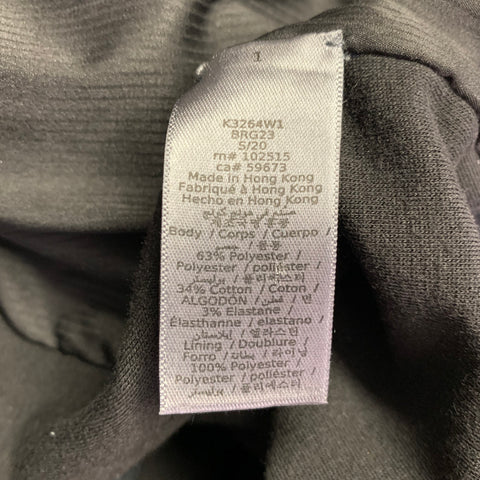 JOHN VARVATOS Size XXL Black Grey Marbled Polyester Blend Jacket