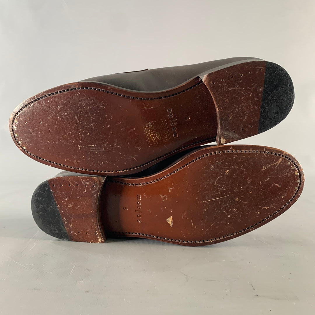 MORJAS Size 10 Brown Leather Penny Loafers
