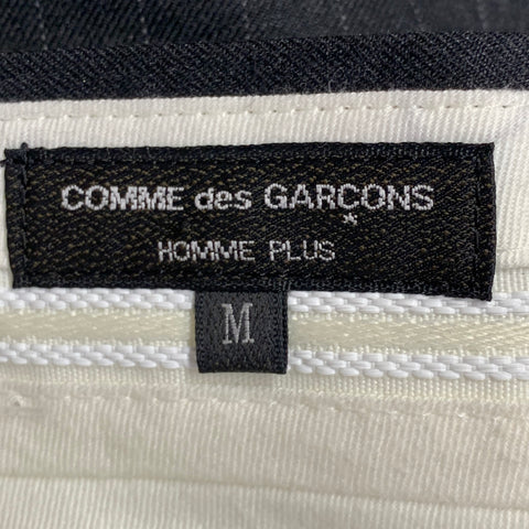 COMME des GARCONS HOMME PLUS Size M Black Grey Pinstripe Wool Dress Pants