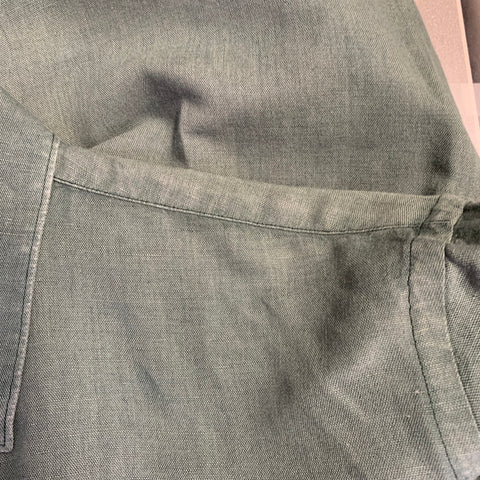 OUR LEGACY Size 38 Green Cotton One Pocket Long Sleeve Shirt