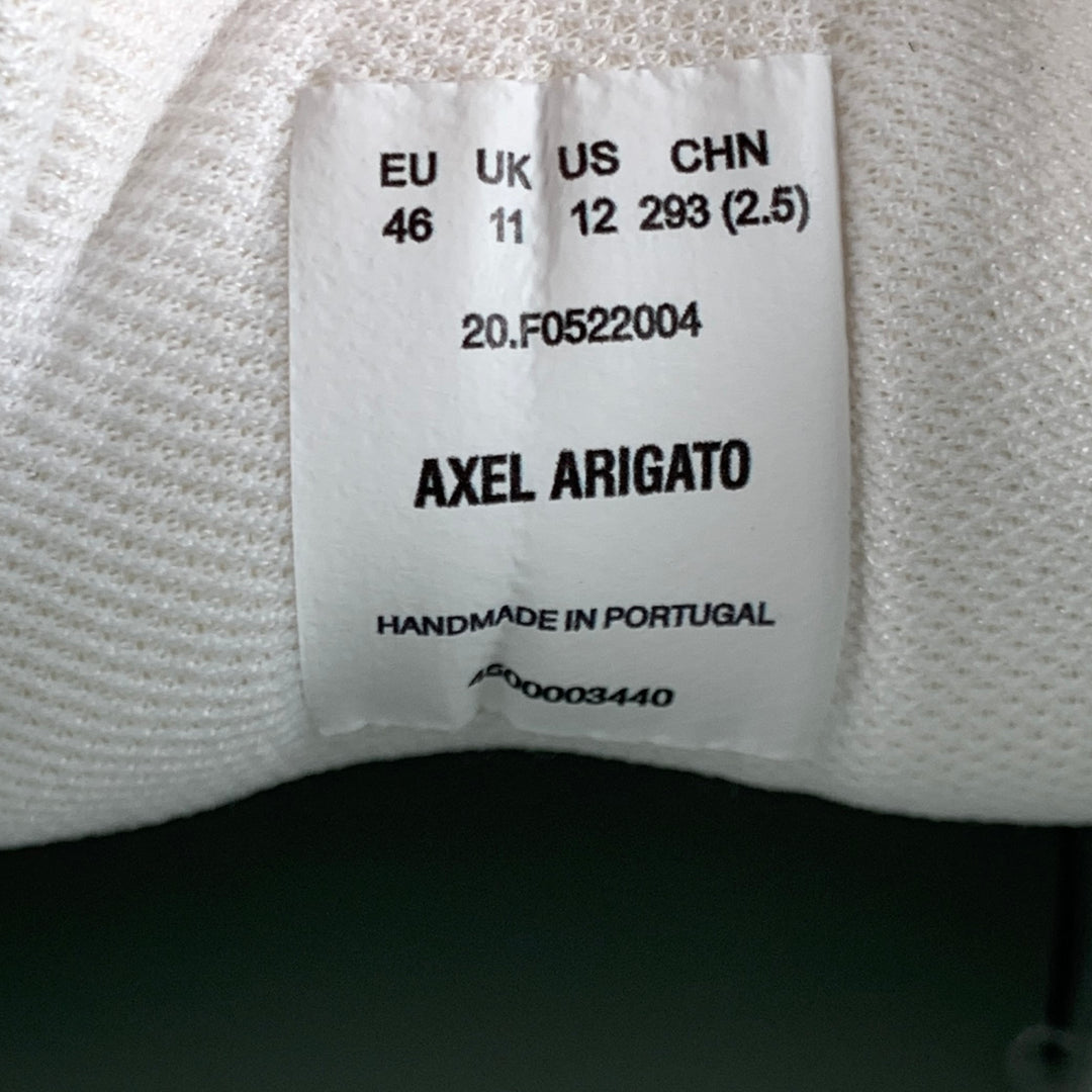 AXEL ARIGATO Talla 12 Zapatillas de deporte con cordones de cuero sólido blanco