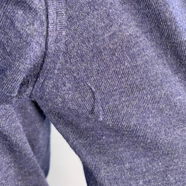 BRUNELLO CUCINELLI Size M Navy Jersey Wool Cashmere V-Neck Pullover