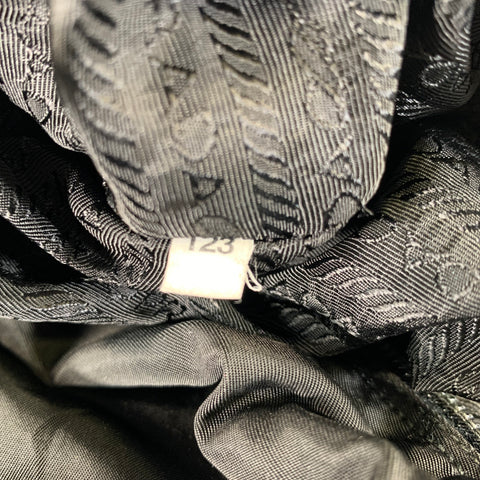 PRADA Black Silver Logo Nylon Shoulder Bag Bags
