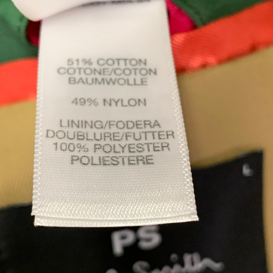 PS by PAUL SMITH Size L Tan Cotton Blend Single Breasted Hidden Placket Coat