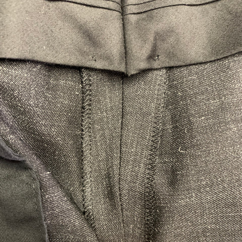LANVIN Size 36 Grey Charcoal Wool Mohair Flat Front Dress Pants
