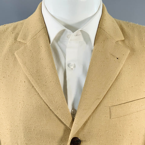 DRIES VAN NOTEN Size 38 Tan Textured Viscose Blend Sport Coat