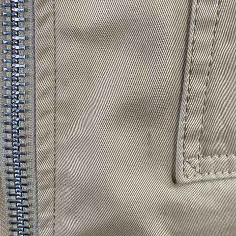 JUNYA WATANABE Size L Beige Twill Cotton Zip Up Jacket