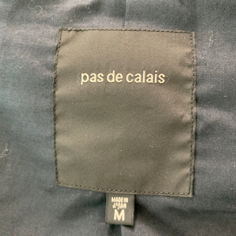 PAS de CALAIS Talla M Chaqueta Mezcla Poliéster Blanco Marino