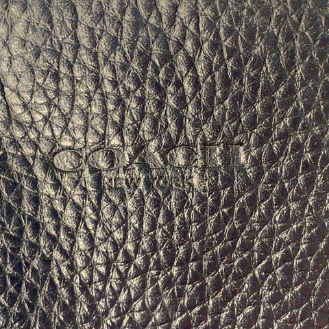 COACH Navy Pebble Grain Leather Tote Bag