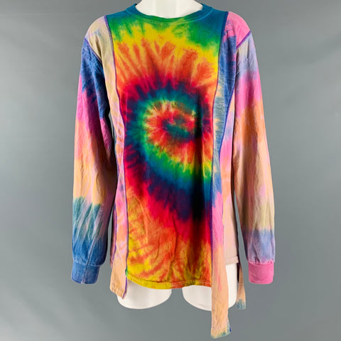 NEEDLES Top casual de manga larga con teñido anudado de algodón multicolor talla S