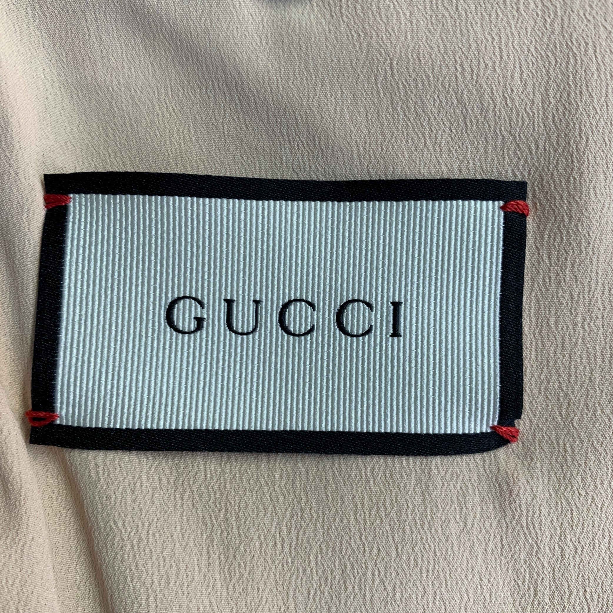 GUCCI SS16 Size 42 Green Multi Color Floral Cotton Slim Fit Notch