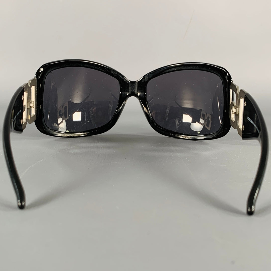 Vintage NEW Dolce & Gabbana Black and Silver Sunglass Temple Detail Vintage Dolce & Gabbana BLACK and SILVER D-O-L-C-E  main image 4