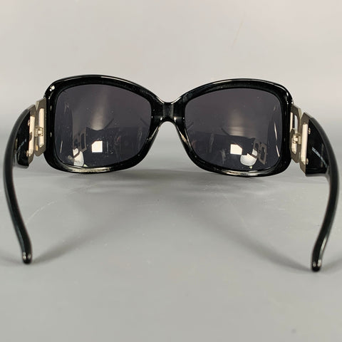 DOLCE & GABBANA Black Silver Rhinestones Sunglasses